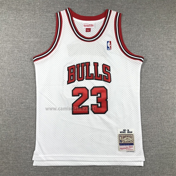 Camiseta Nino Chicago Bulls Michael Jordan #23 Mitchell & Ness 1997-98 Blanco